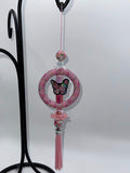 Butterfly rearview mirror charm
