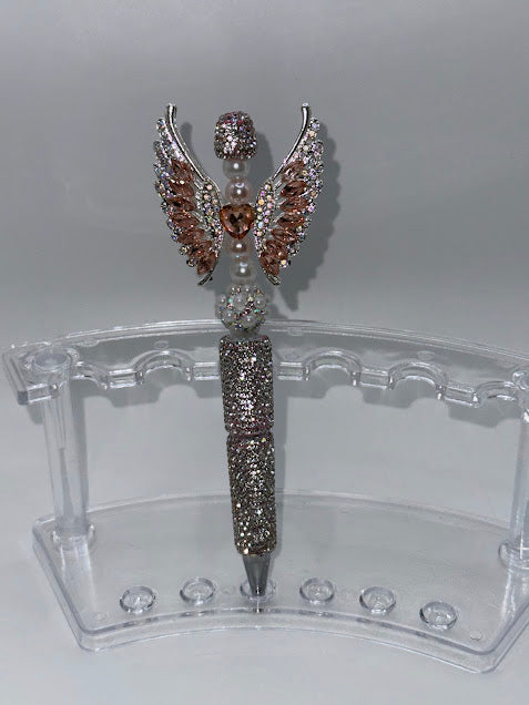Fancy angel wing beaded pen